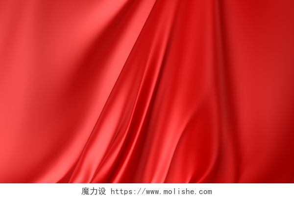 红色丝绸的背景红布